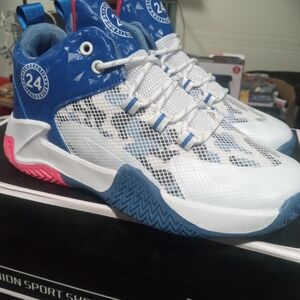 Kids Blue and White Sneakers